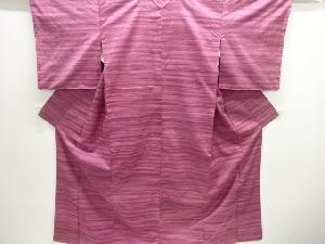 未使用品　横段織り出し手織り紬着物